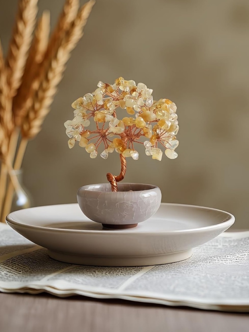 🆕New Healing Citrine Crystal Gemstone Tree -Hand Crafted-Hone Decor - Picture 4 of 6